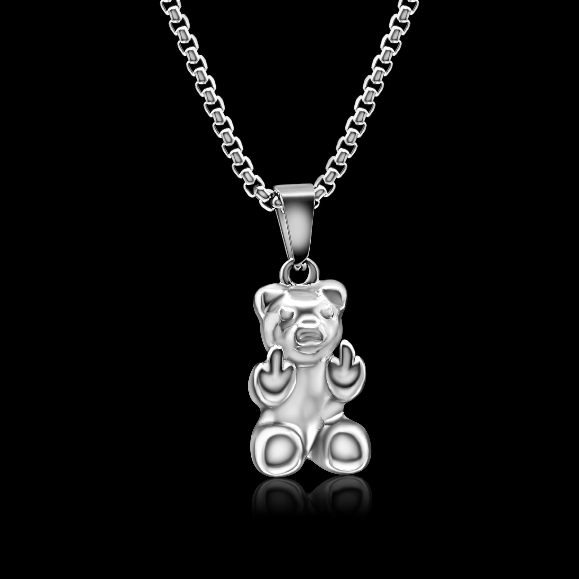 Me Vale Bear Chain 🐻| 316L Stainless Steel Pendant