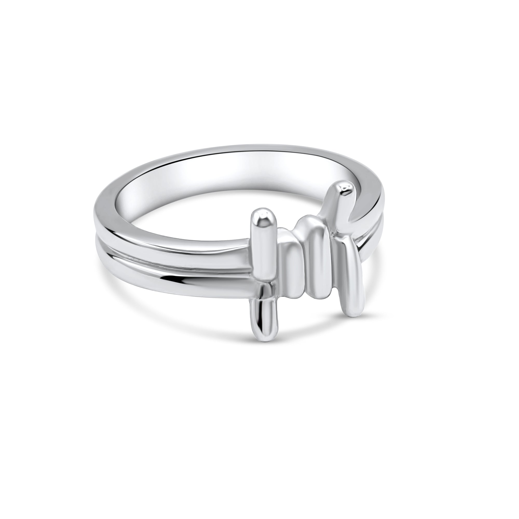 Silvi Ring | Edgy 316L Stainless Steel Barbed Wire Band